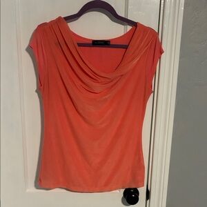 The Limited Coral Drape Neck Blouse